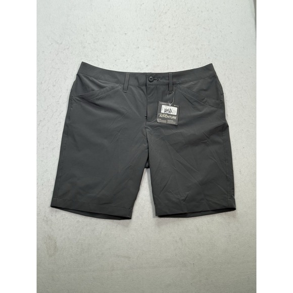 Eddie Bauer Women's Adventurer Stretch Cargo Shorts Size 12 Smoke Gray NEW - Picture 1 of 8